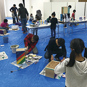 森の久万産イベント　みんなでカホンを作ろう！　秋の芸術祭 in アートヴィレッジとうおん!!