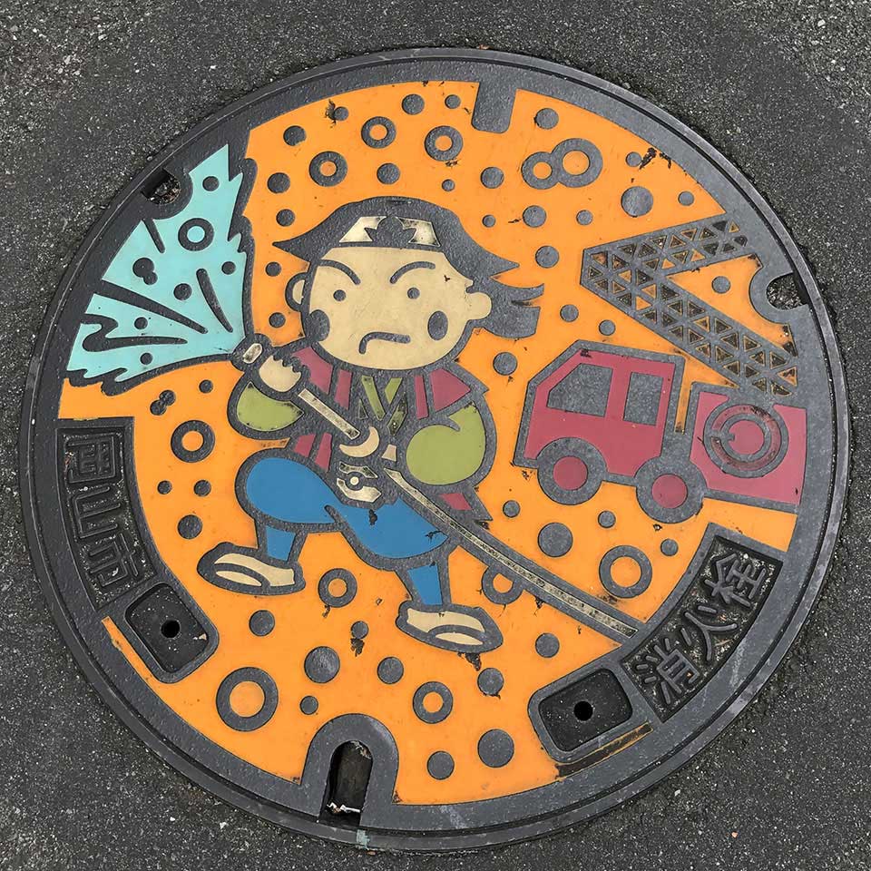 山本由伸投手のデザインマンホール